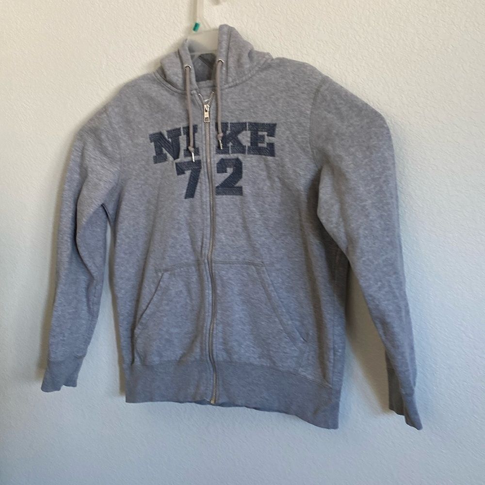 NIKE Men’s Full Zip Light Gray Hoodie Size M